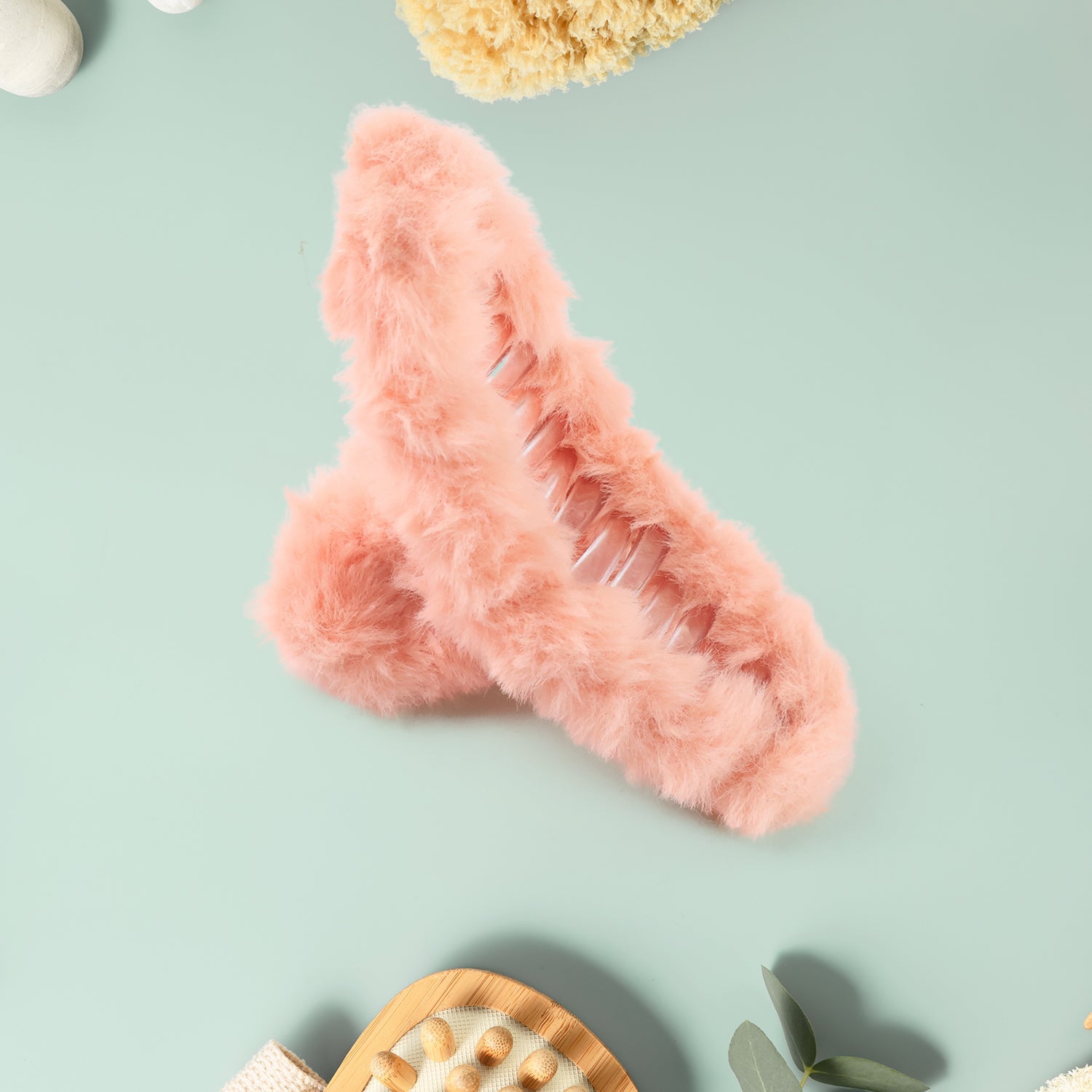 Premium Soft Fur Coated Hair Clutcher Clip Set (12 Pc) Wukusy