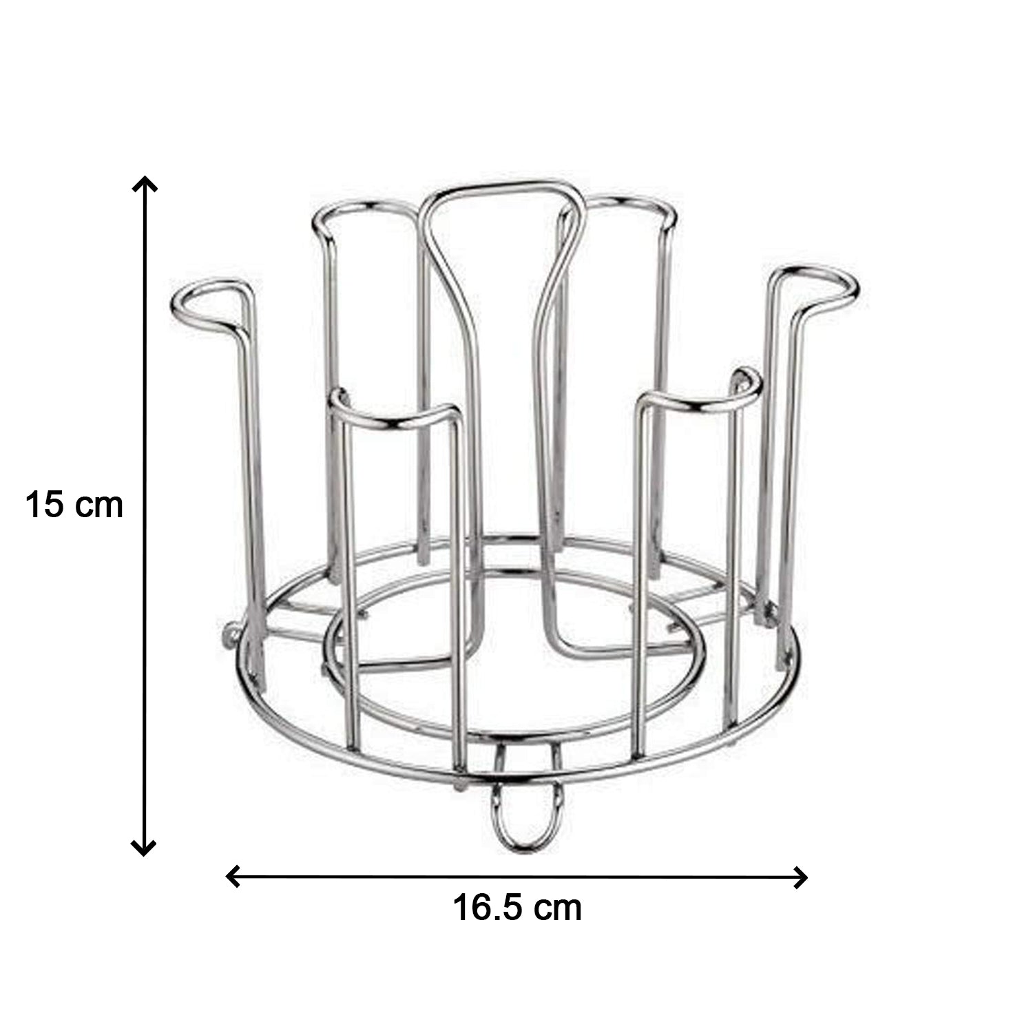 2741 Ss Round Glass Stand Used For Holding Sensitive Glasses And All Present In All Kinds Of Kitchens Of Official And Household Places Etc. Wukusy