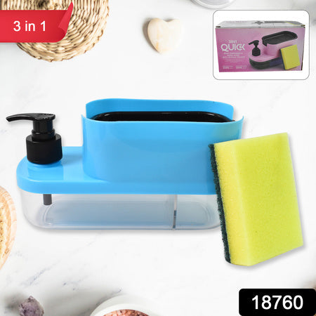 3 In 1 Dishwashing And Handwash Liquid Soap Dispenser (3 In 1 Dispenser) Wukusy