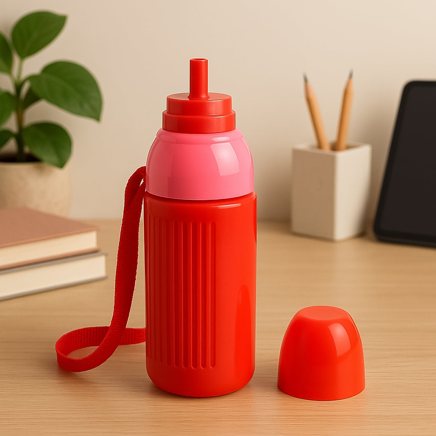 500ml Kids Insulated Plastic Water Bottle (1 Pc) Wukusy