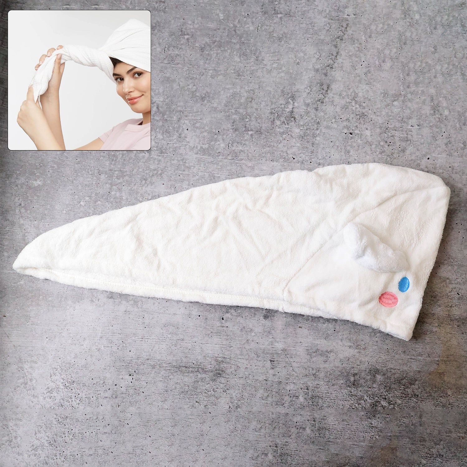 Premium Soft Microfiber Hair Drying Towel Wrap With Button (1 Pc) Wukusy