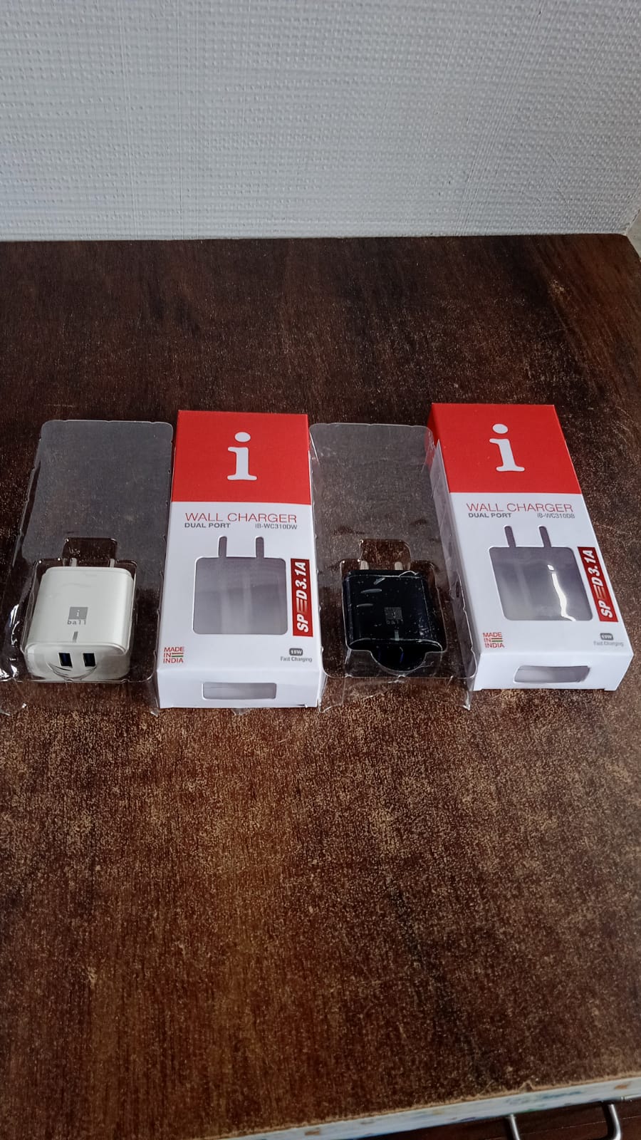Iball Dual Usb Wall Charger 5v3.1a  High-speed Dual Port Fast Charging Adapte (1 Pc) Wukusy