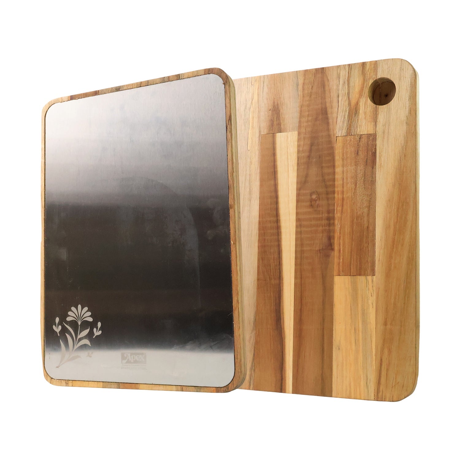 Apex Steel Oak Cutting Board With Wooden Handle (1 Pc) Wukusy