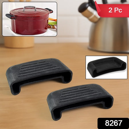 Silicone Rubber Pot Handle Sleeve Cover (2 Pc) Wukusy