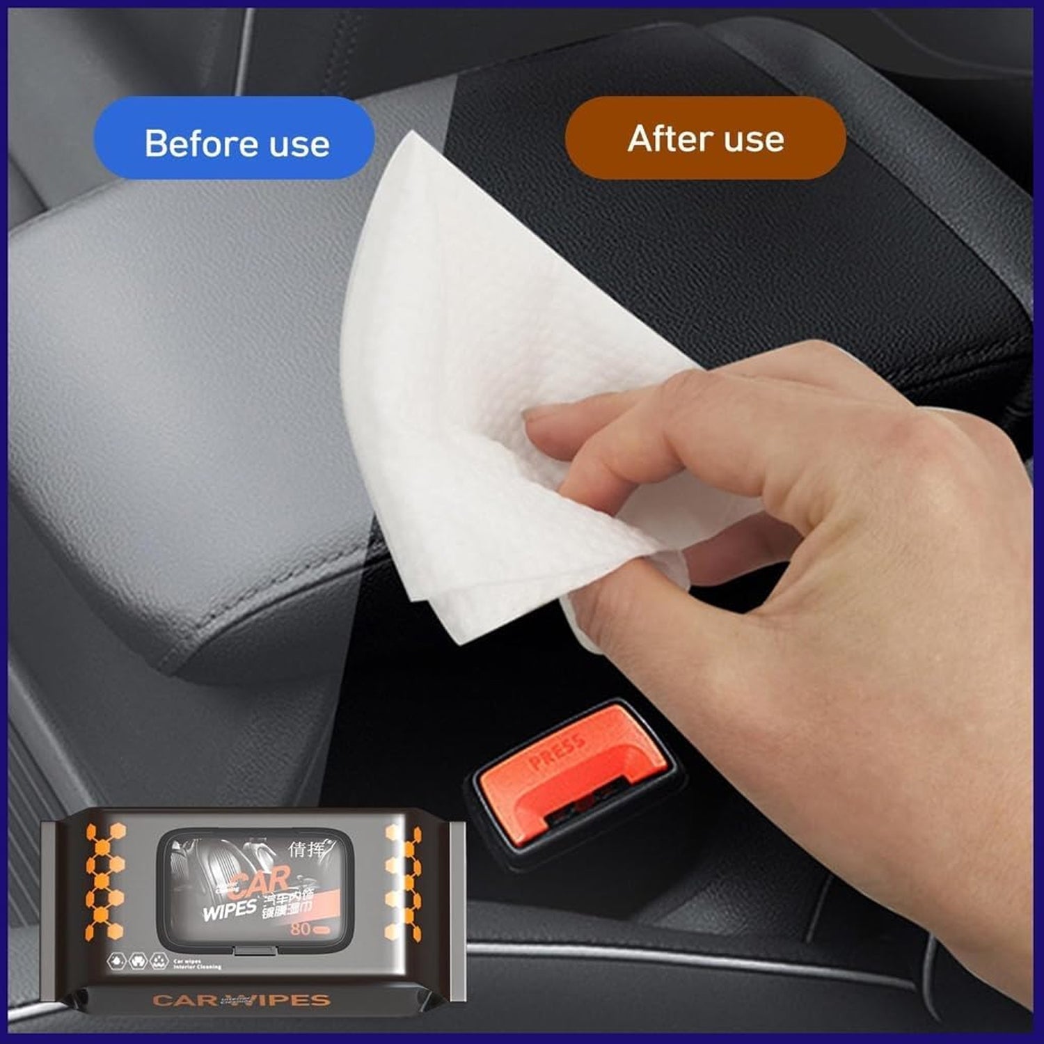 Car Dashboard Scratch Remover Tissue (80 Pcs Set) Wukusy