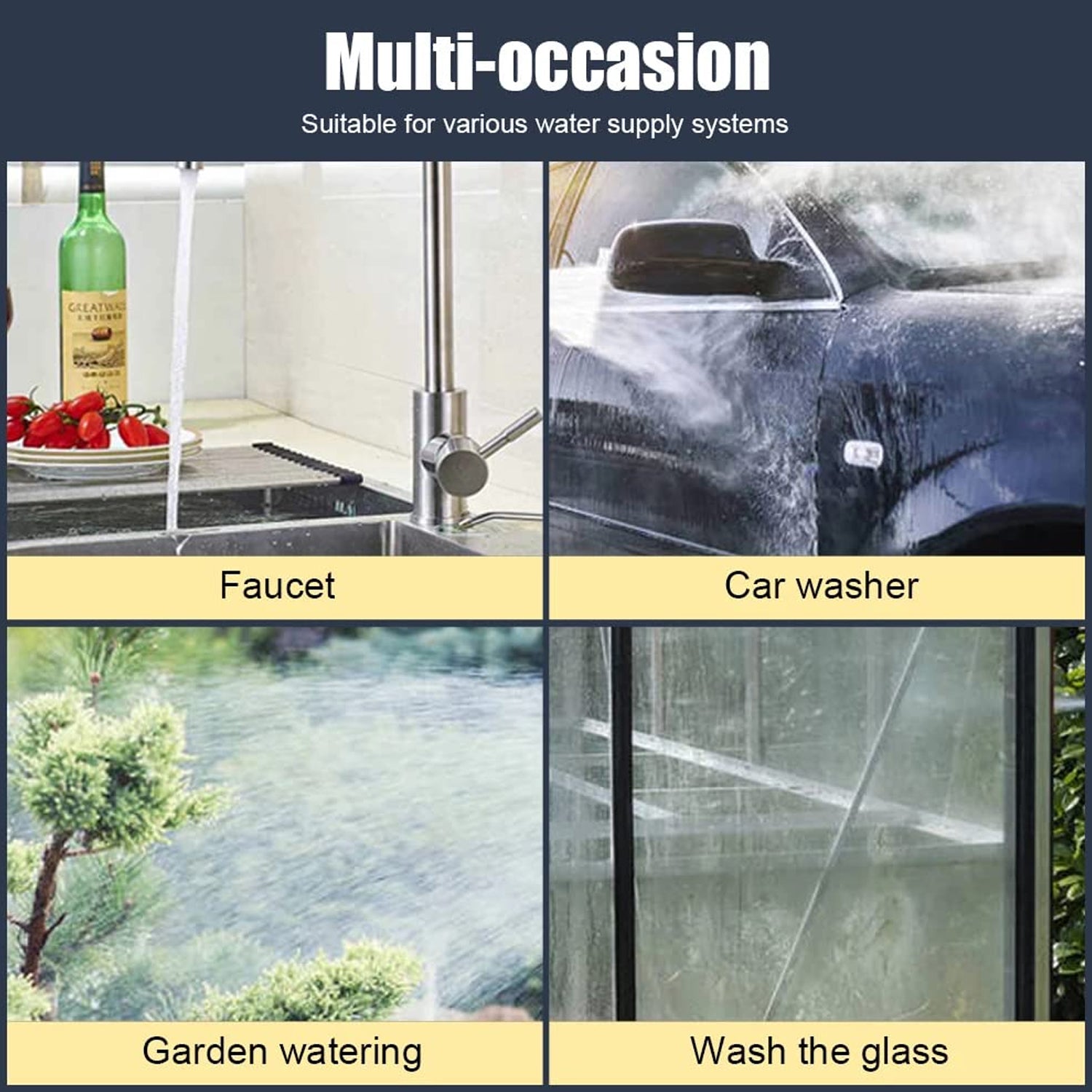 9090  High Pressure Water Gun Nozzle Car Wash Water Gun Nozzle Alloy Garden Nozzle Spray Gun Wukusy