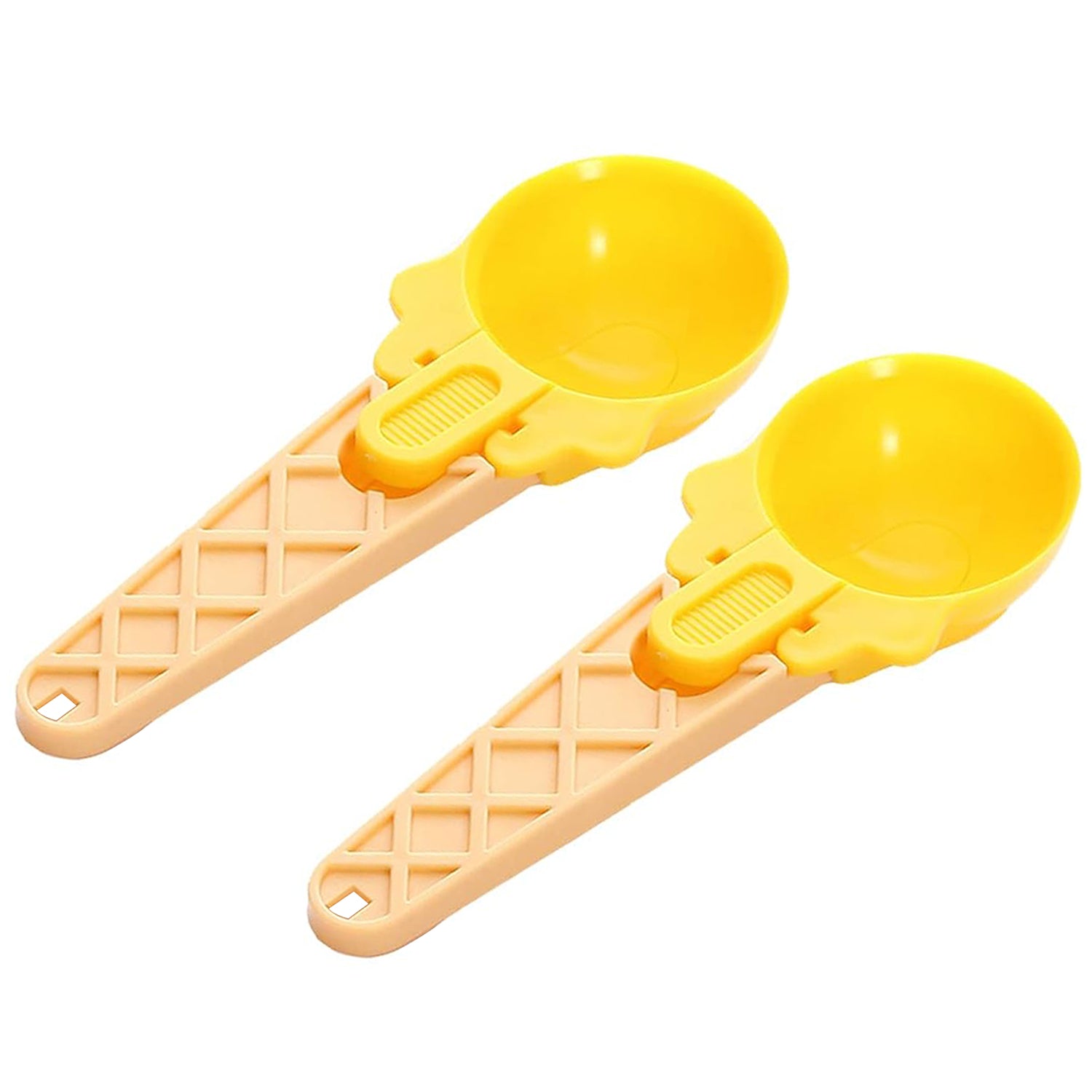 5509 Ice Cream Spoons 2pcs Plastic Water Melon Scoopers With Trigger Dipper And Adults For Summer Party Ice Cream Scoop Food Serving Spoon Kitchen Tools Ice Cream Digging Spoon Household Spoons Cupcake Spoons Aps Fruit Ball Player (2 Pc) Wukusy