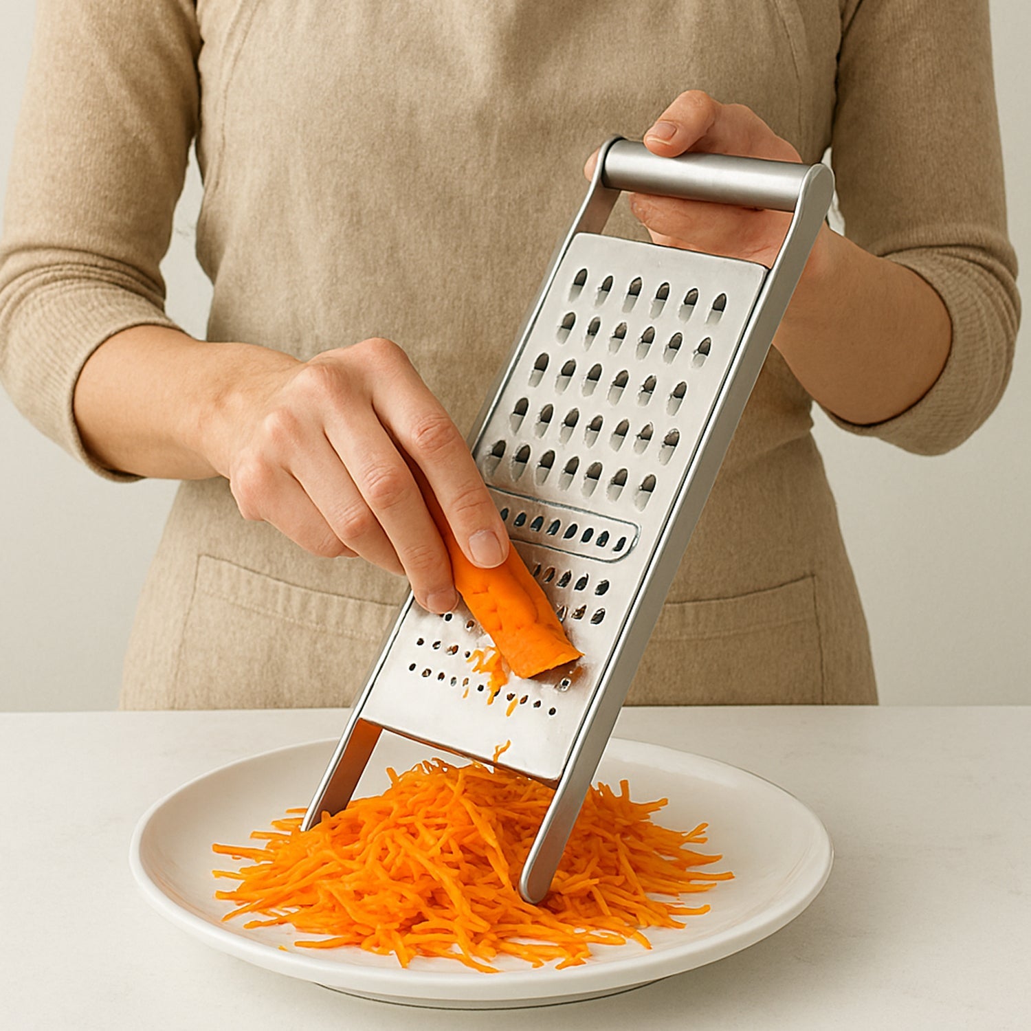 Apex Stainless Steel Grater  Slicer (3 In 1) Wukusy