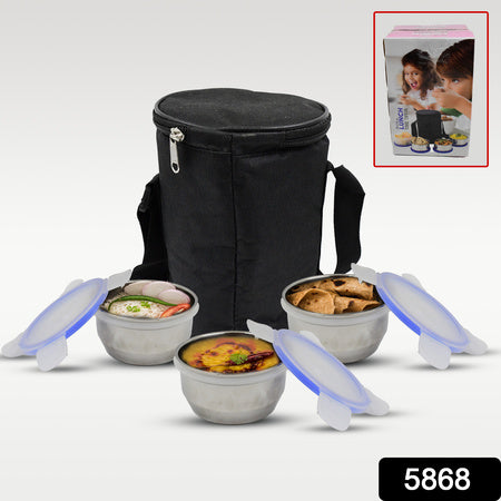Airtight  Leak Proof Stainless Steel Container Multi Compartment Lunch Box Carry To All Type Lunch In Lunch Box  Premium Quality Lunch Box Ideal For Office  School Kids  Travelling Ideal (3 Different Lunch Box) Wukusy