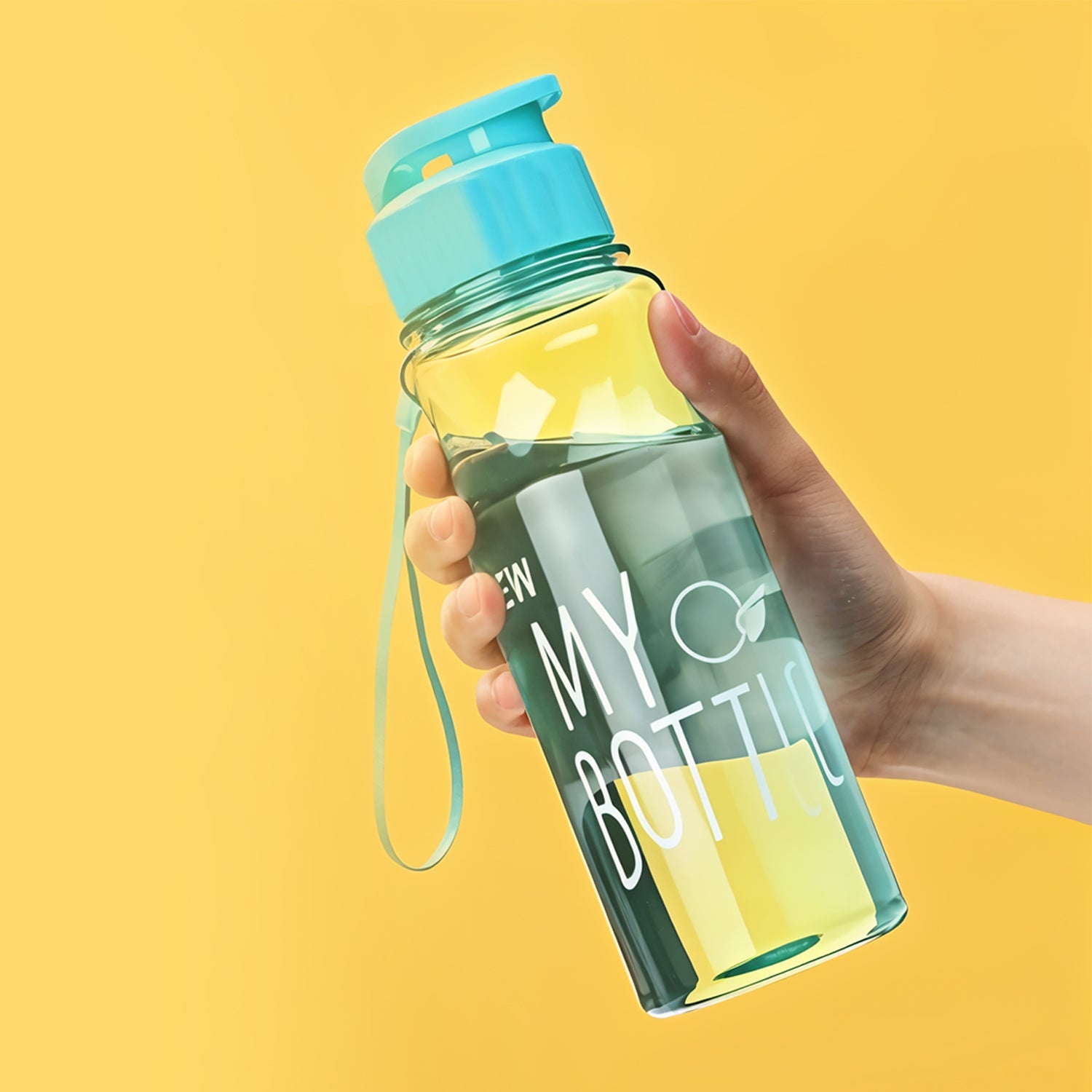 Bpa-free Plastic Sports Water Bottle (Approx. 400 Ml  1 Pc) Wukusy