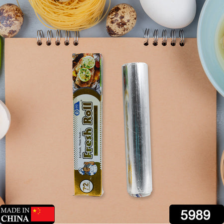 5989 Premium Quality Food Grade Aluminum Foil Roll Heavy Duty Non Stick Thick Aluminum Foil Sheet Baking Grilling Tool 72mtr (1pc) Wukusy