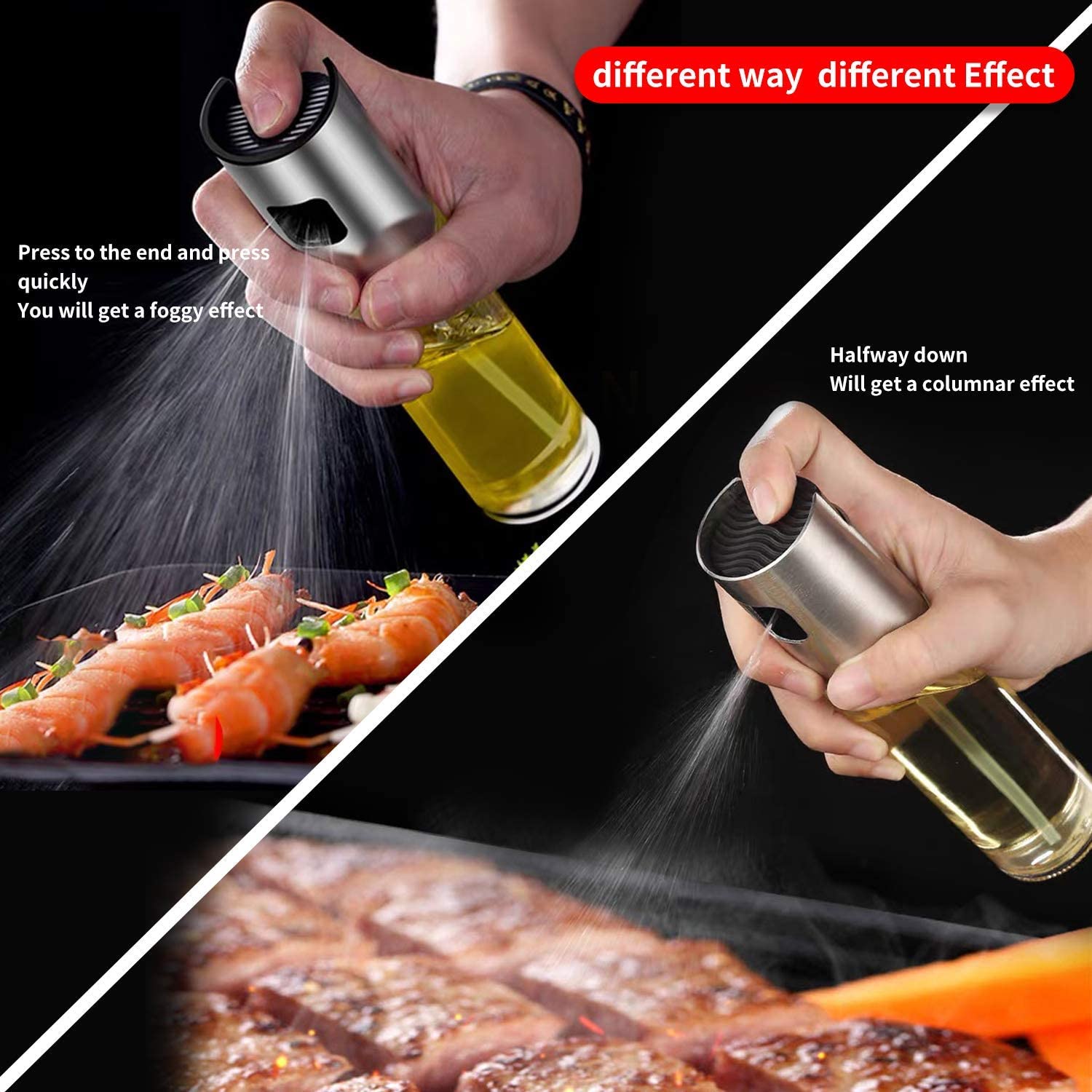 7126 Oil Sprayer Dispenser Oil Versatile Glass Spray Bottle For Cooking  Multi Use Bottle Wukusy