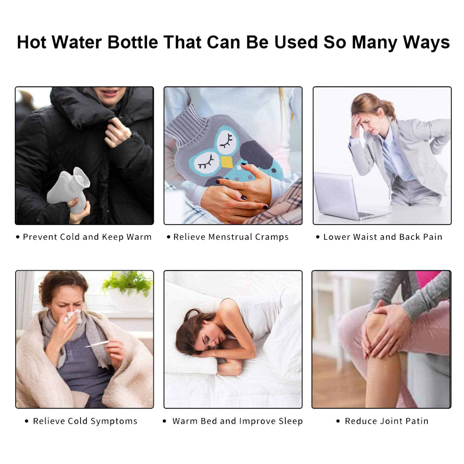 6504 Doremon Small Hot Water Bag With Cover For Pain Relief Neck Shoulder Pain And Hand Feet Warmer Menstrual Cramps. Wukusy