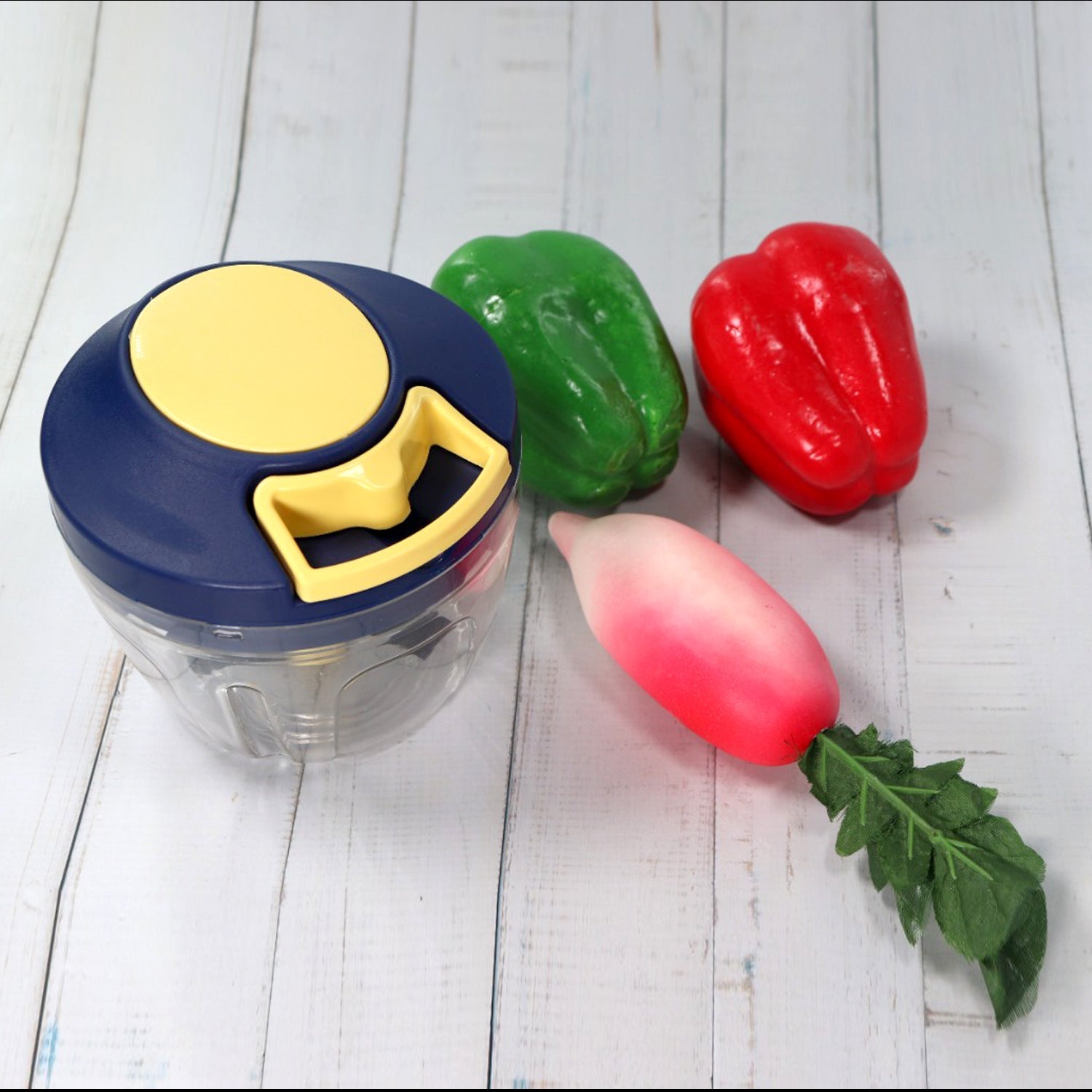 0089 Chopper With 4 Blades For Effortlessly Chopping Vegetables And Fruits For Your Kitchen (650ml) Wukusy