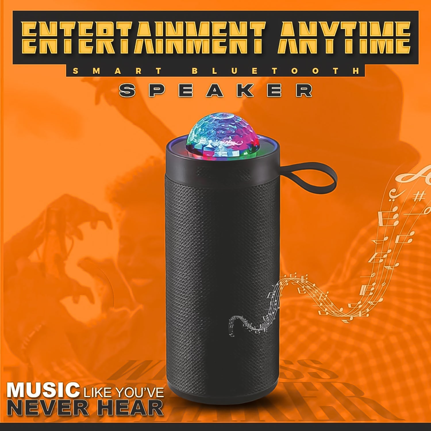 3d Disco Light Sound Bluetooth Speaker (1 Pc) Wukusy