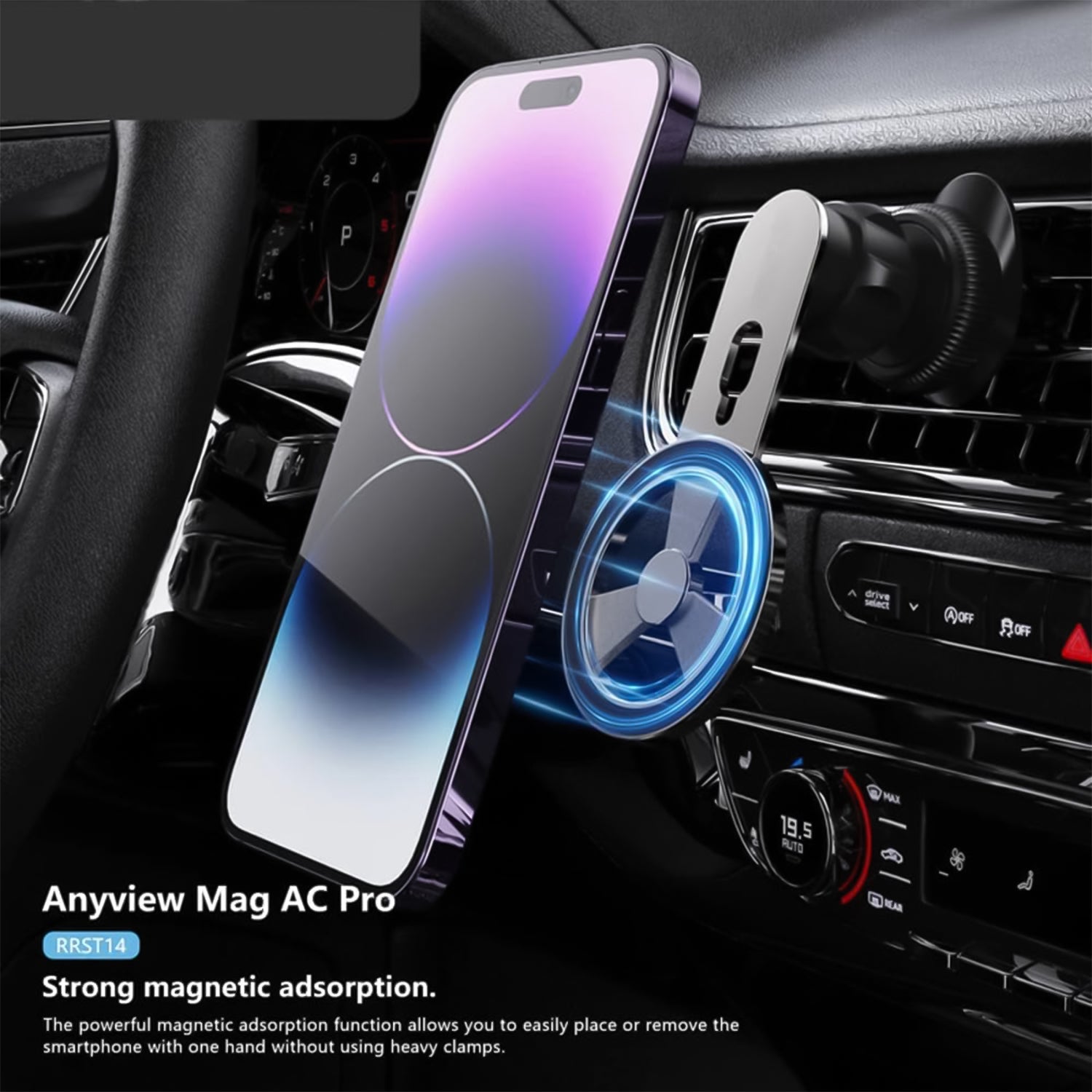 360 Rotatable  Foldable Air Vent Magnetic Phone Holder (1 Pc) Wukusy