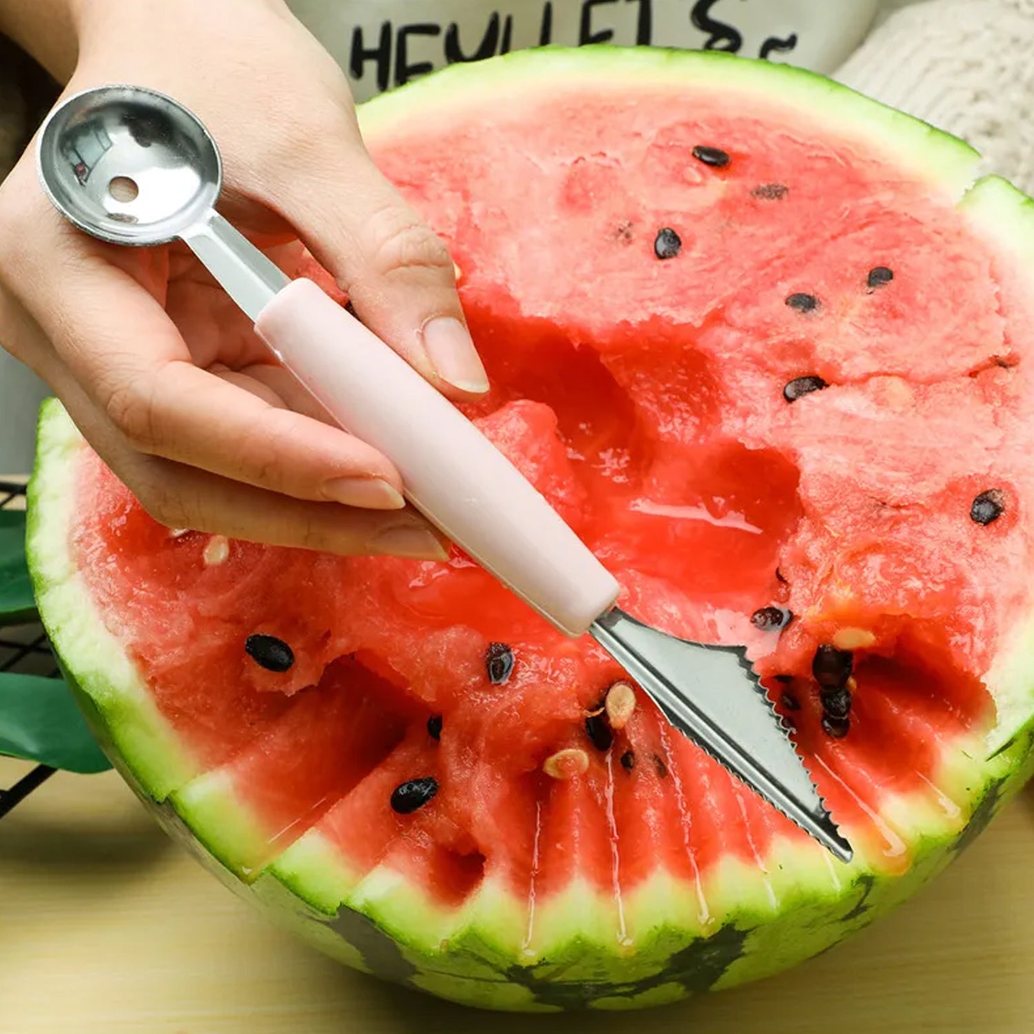 7031 Multifunctional Stainless Steel Fruit Vegetable Pattern Carving Knife Peeler Corer Spherical Dig Ball Scoop Garnishing Dig Ball Spoon Kit. Wukusy