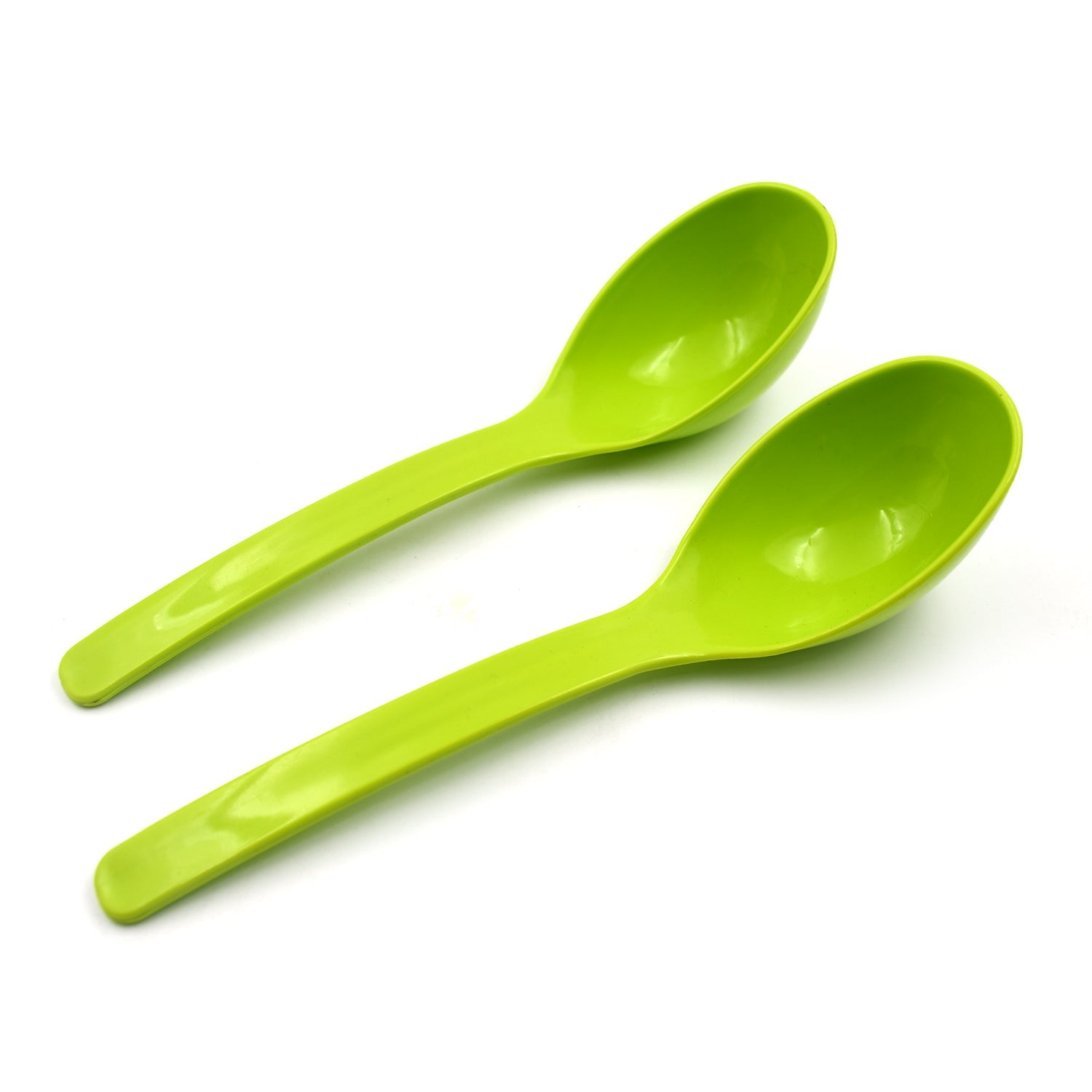 5724 Plastic Spoon Kitchen Multipurpose Serving Ladle For Frying Serving Turner Curry Ladle Serving Rice Spoon Used While Eating And Serving Food Stuffs Etc (2 Pcs Set  10 Inch ) Wukusy