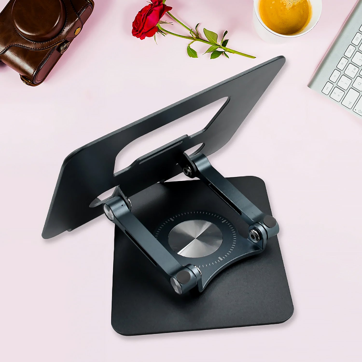 Aluminum Alloy 360rotating Bracket Adjustable Laptop Stand Portable Foldable Ergonomic Laptop Support Wukusy