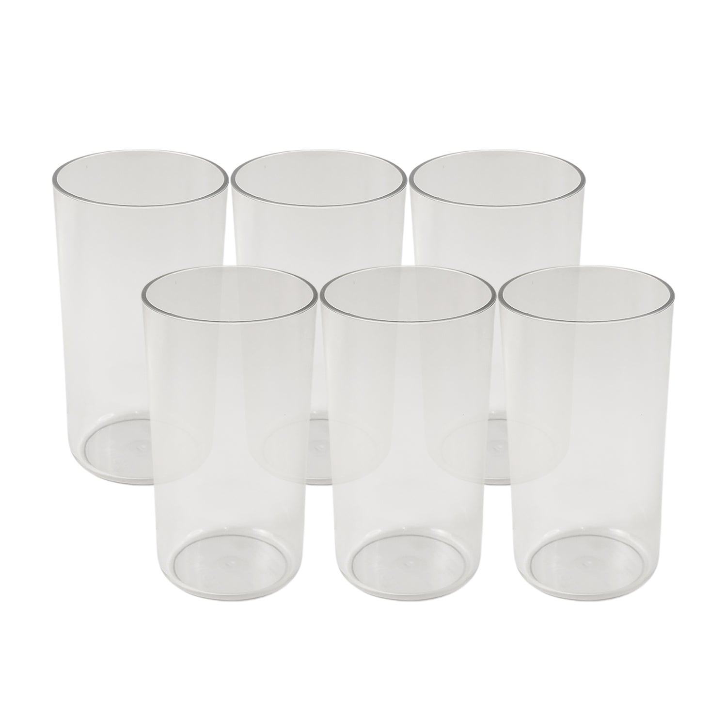 Apex Clear Plastic Tumbler  Glass Set  6-piece Unbreakable Wukusy