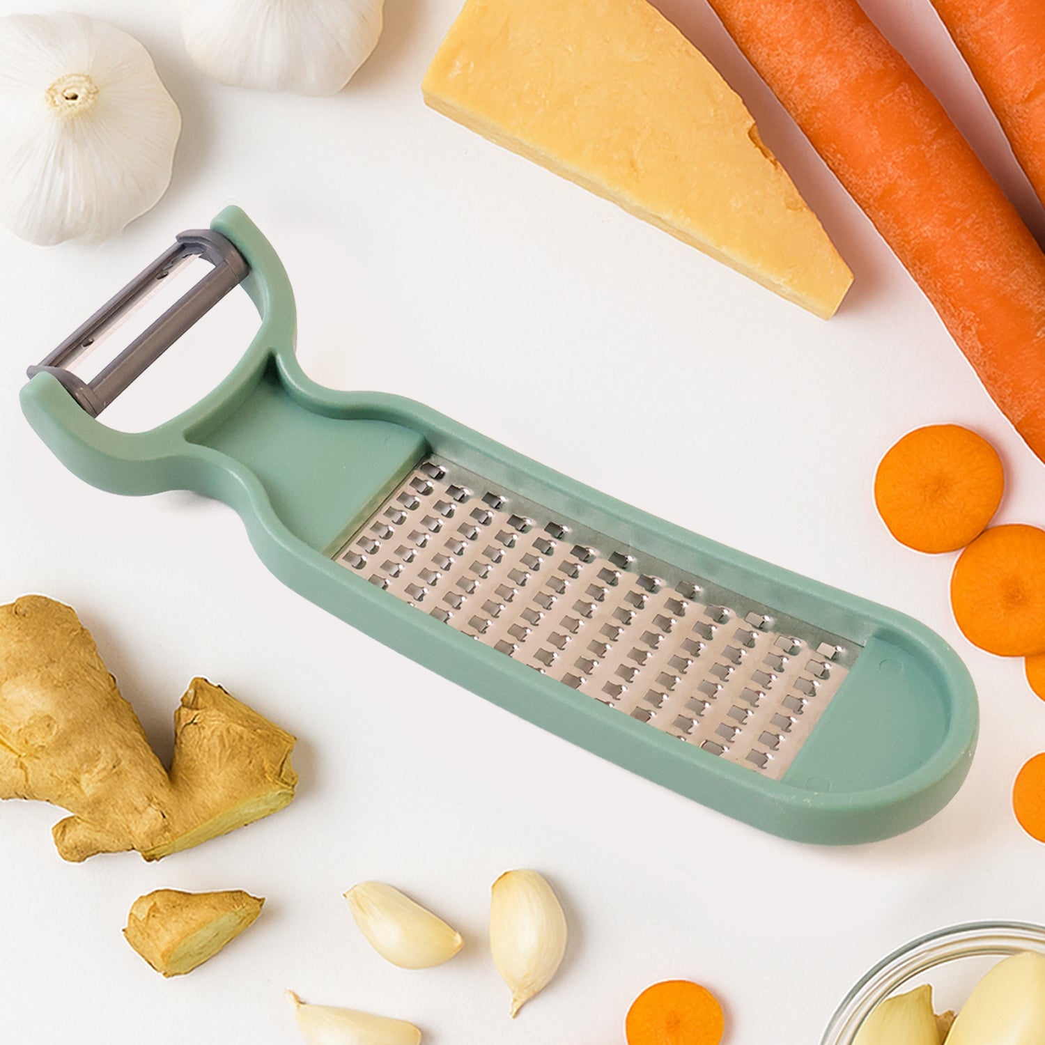 Apex 2-in-1 Vegetable Grater  Peeler Combo Tool Wukusy