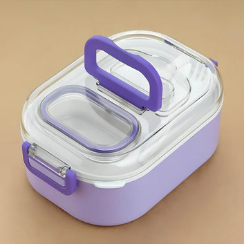 Multi-functional 1 Set Leakproof Lunch Box With Cutlery  Tumbler