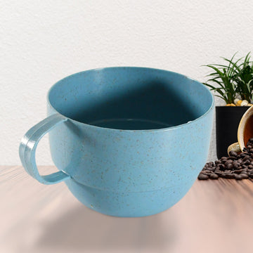 8157 Multipurpose Plastic Water Cup With Handle Reusable Cups Environmental Friendly Festival For Milk Cup Coffee Cup Tea Cup Breakfast Cup Drinking Mug Or Outdoor For Household Gift For Birthday (1 Pc) Wukusy