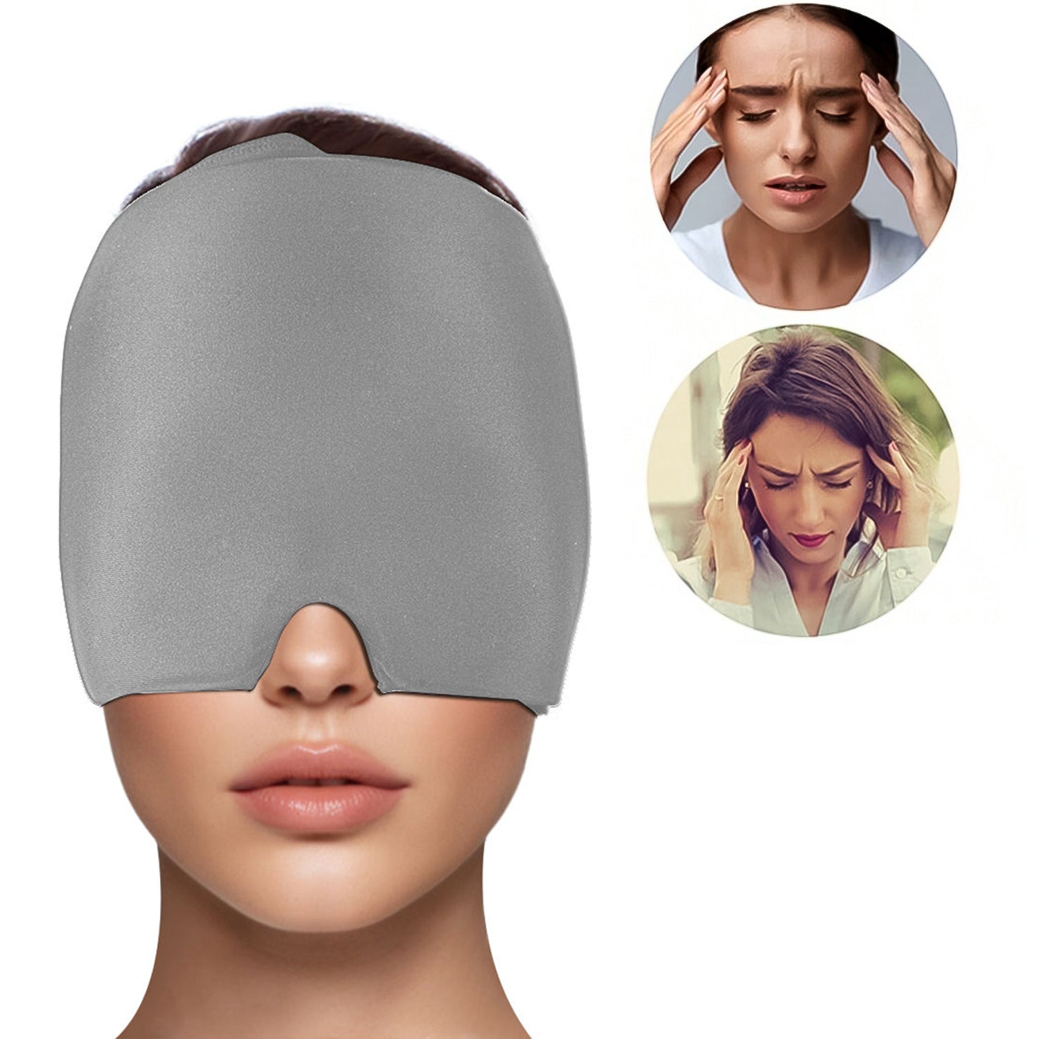 Headache Relief Hat Migraine Cap (1 Pc  Grey Color) Wukusy