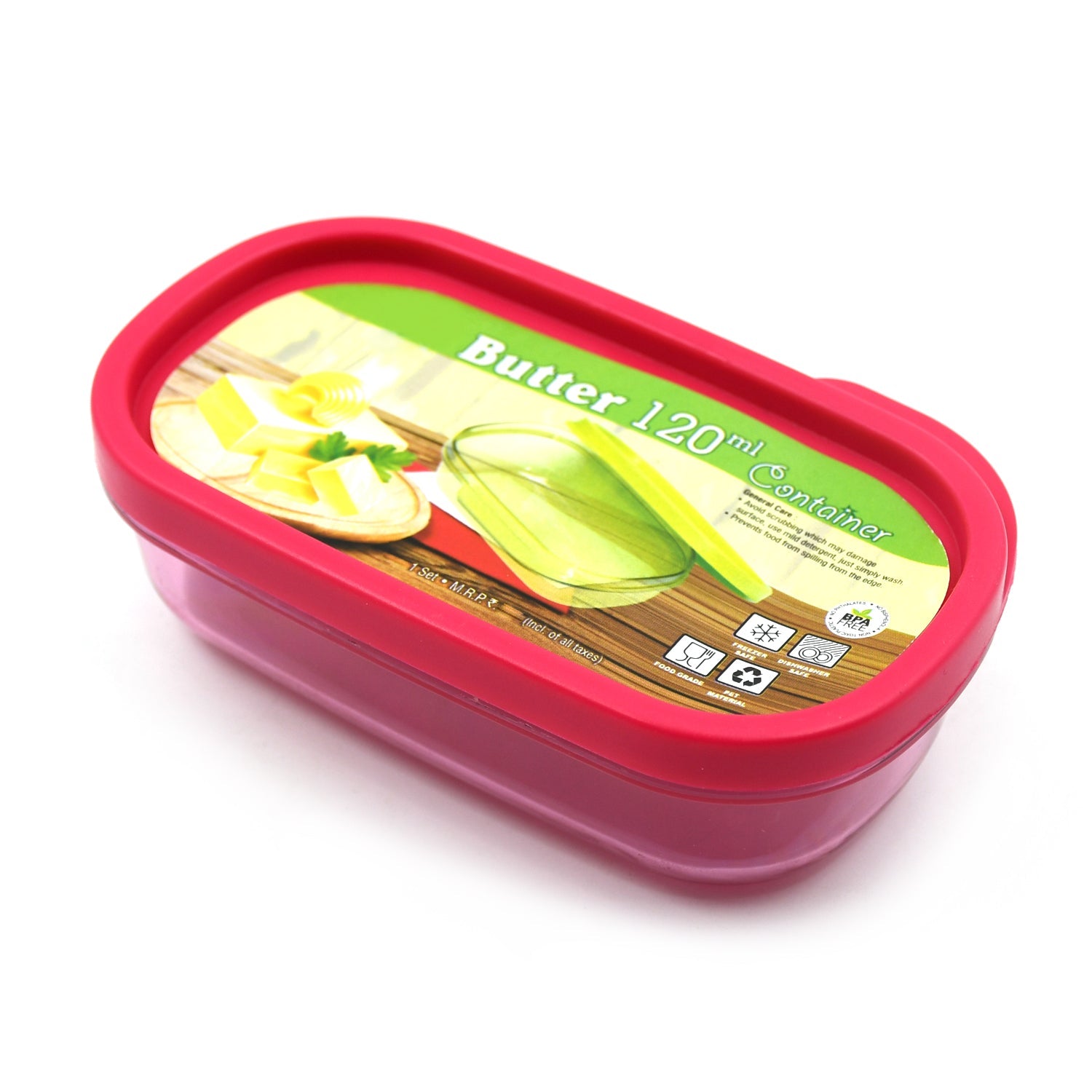 5553 Butter Container Pp Butter Storage Box Easy To Take Portable Large Capacity For Kitchen For Home For Cheese For Butter (120 Ml) Wukusy