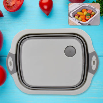 0098a Collapsible Cutting Board With Dish Tub Basket Wukusy