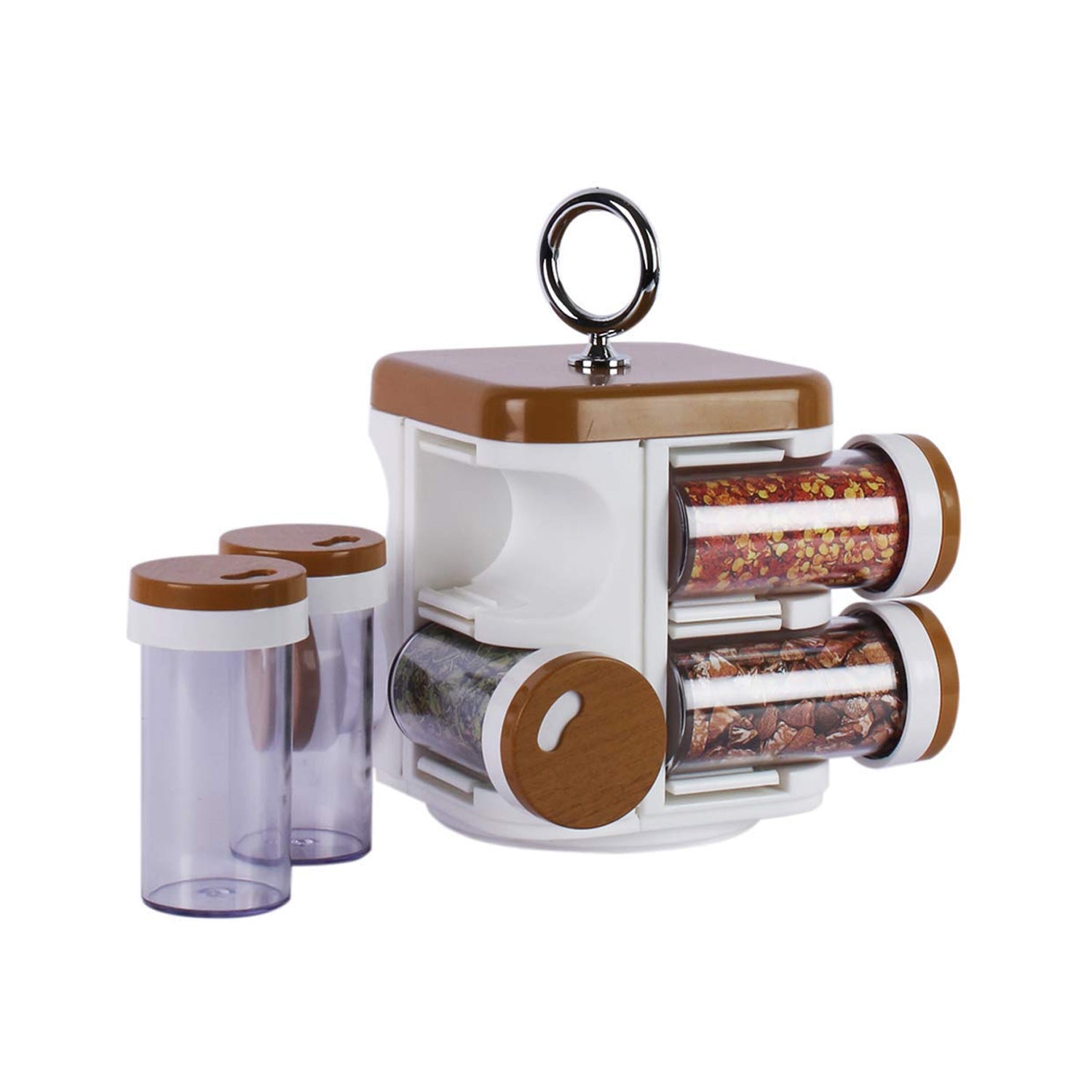 8117 Ganesh Storewell Plastic Spice Rack - Set Of 8 Wukusy