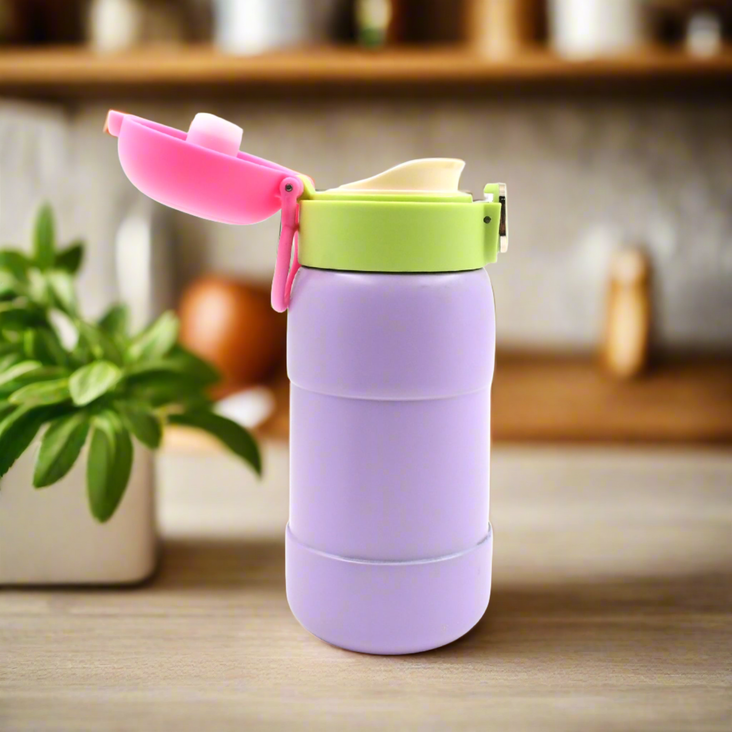 Duckstainless Steel Water Bottle For Kids Adults Steel Flask Metal Thermos Spill Proof Cap Closure Bpa Free For School Home Office Drinkware 400 Ml Wukusy