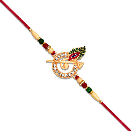 Krishna Bansuri Design Rakhi Wukusy