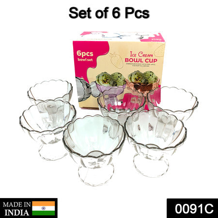 0091c Serving Dessert Bowl Ice Cream Salad Fruit Bowl - 6pcs Serving Dessert Bowl Ice Cream Salad Fruit Bowl - 6pcs Wukusy