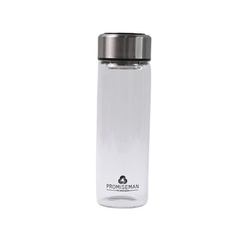 Outdoor Sport Glass Water Bottle  With Steel Lid  500 Ml Approx)