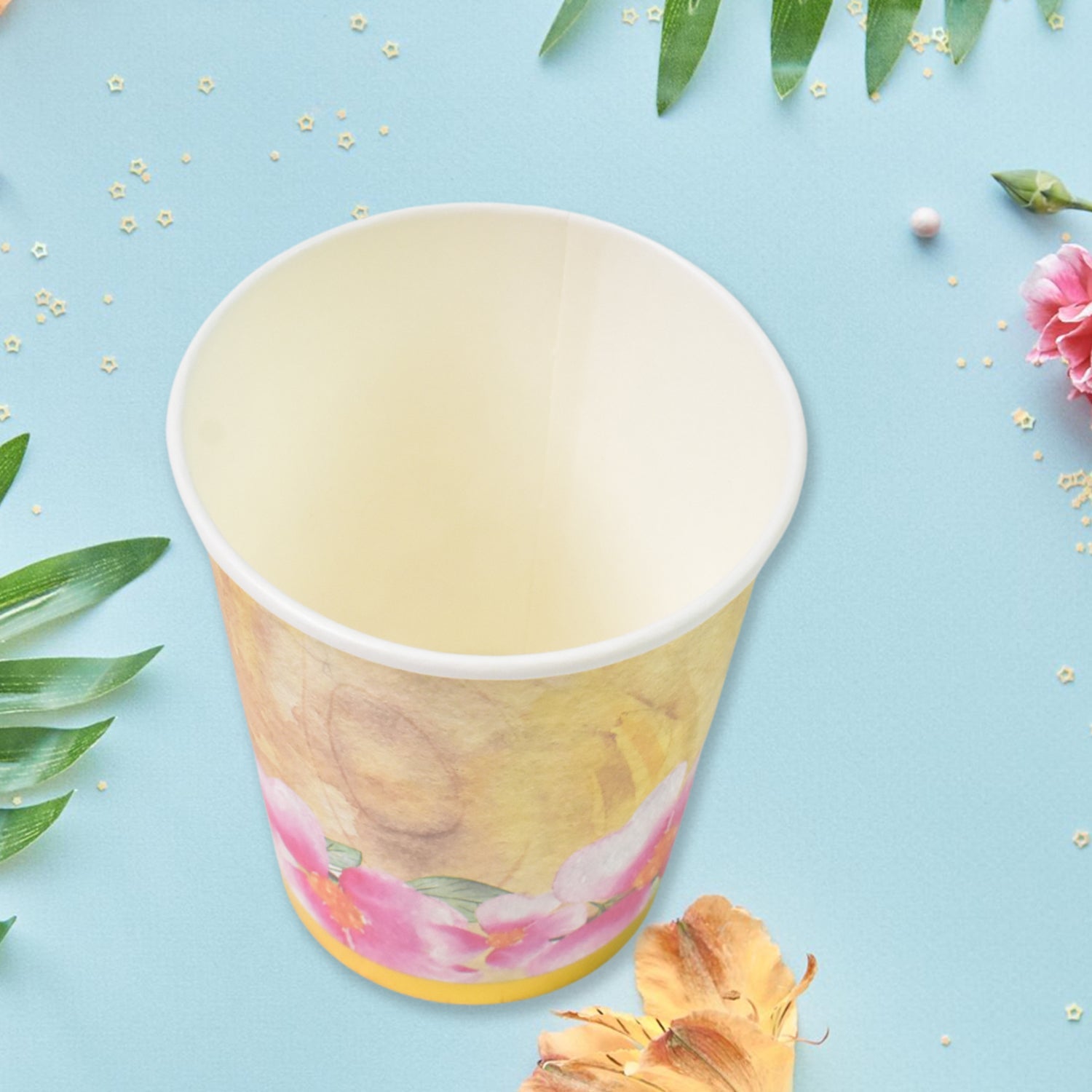 Disposable Paper Cups Disposable Tea Coffee Cups (24 Pcs Set  Mix Color  Design) Wukusy