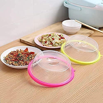 5892 Air-tight Microwave Oven Dish Cover Microwave Splatter Cover Food Cover Microwave Food Plate Kitchen Plate Dish Lid Dishwasher Safe Wukusy