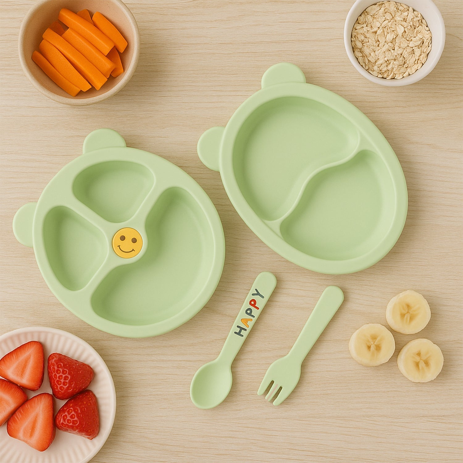 Premium 4-piece Kids Mealtime Feeding Set Wukusy