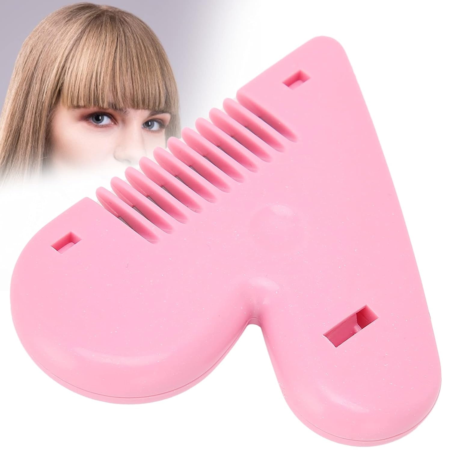 0361 Heart Shape Plastic Hair Cutting Scissors For Baby Girls Lightweight Portable Hair Thinning Doubleedge Stainless Steel Convenient For Hair Cutting For Hair Thinning (1 Pc ) Wukusy