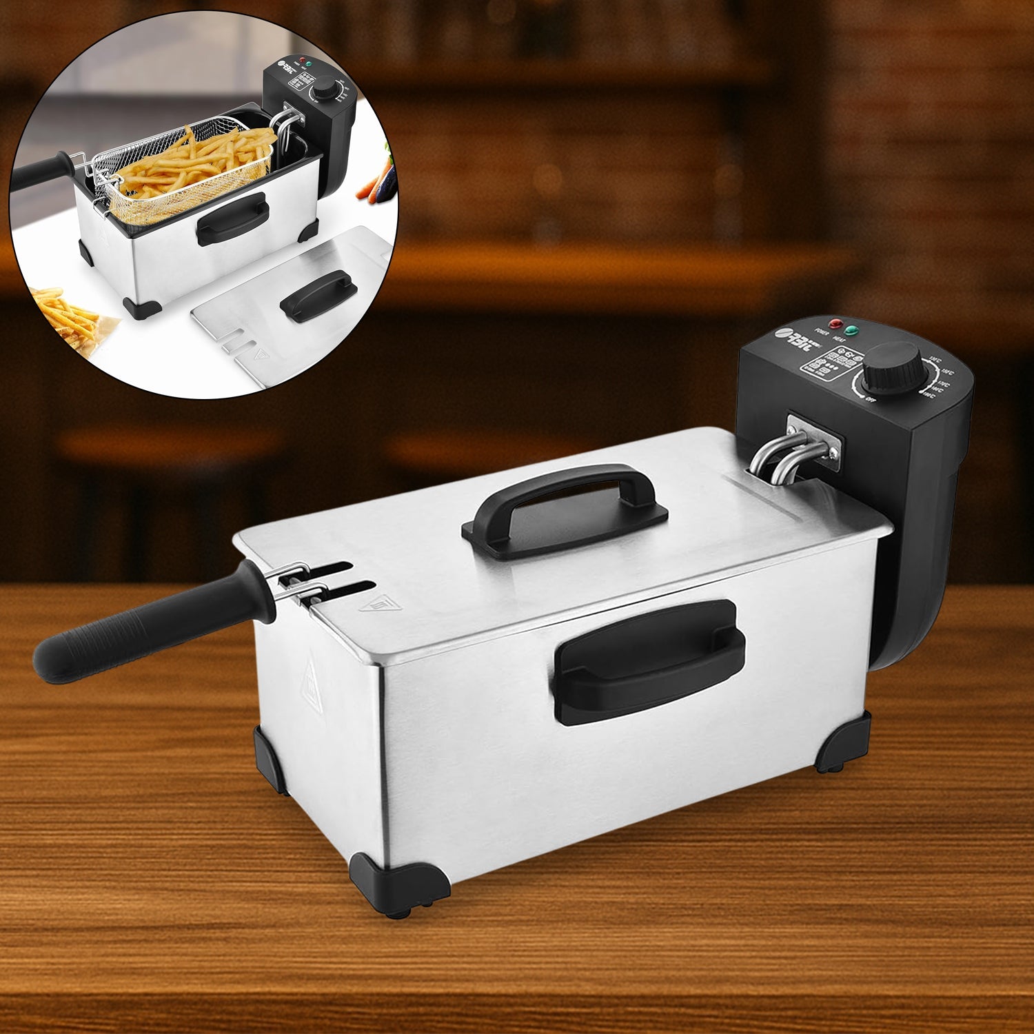 Orbit Heavy Duty 2000w Deep Fryer With 3.5 Litre Oil Capacity Wukusy