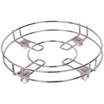 3018 Stainless Steel Gas Cylinder Trolley With Wheels Lpg Cylinder Roller Stand Movable Trolley Wukusy