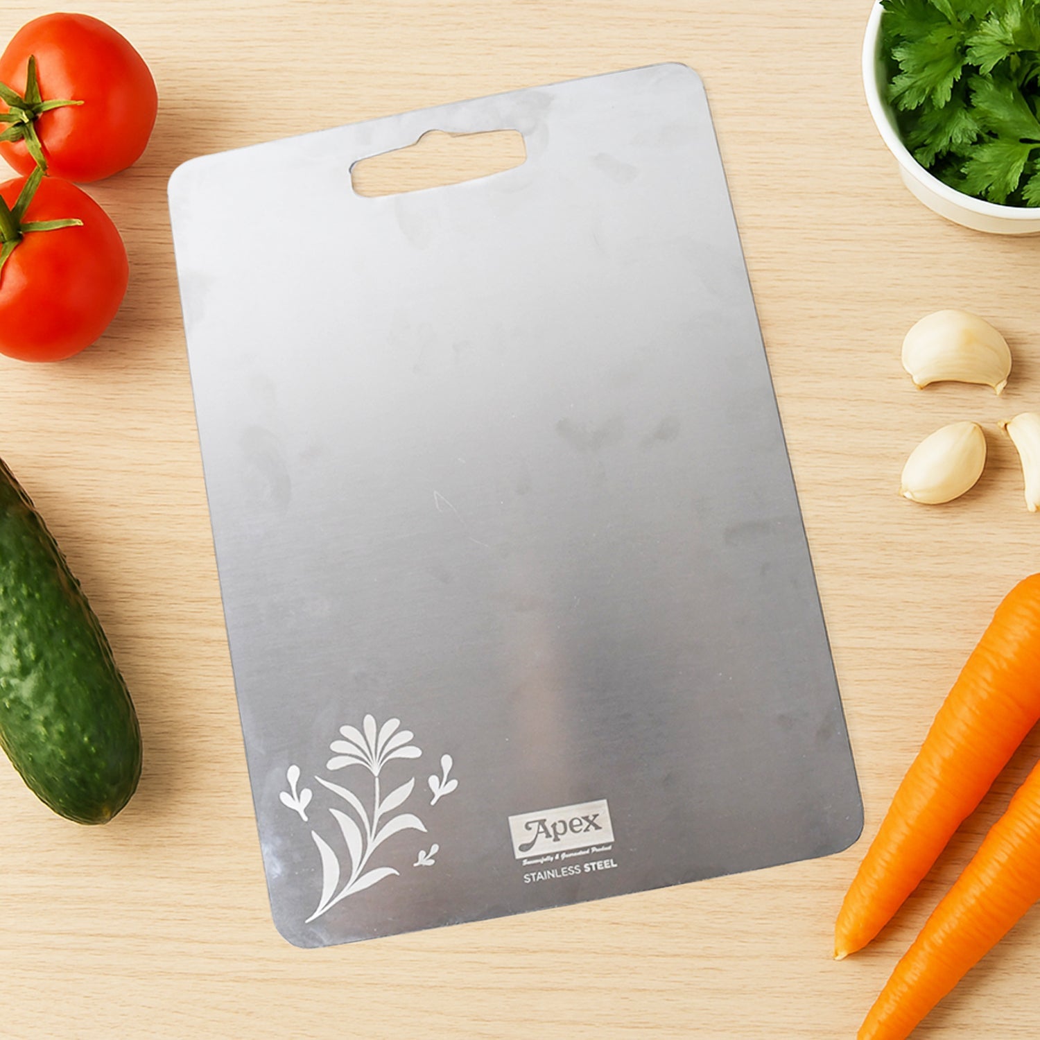Apex Steel-x Stainless Steel Medium Chopping Board Wukusy
