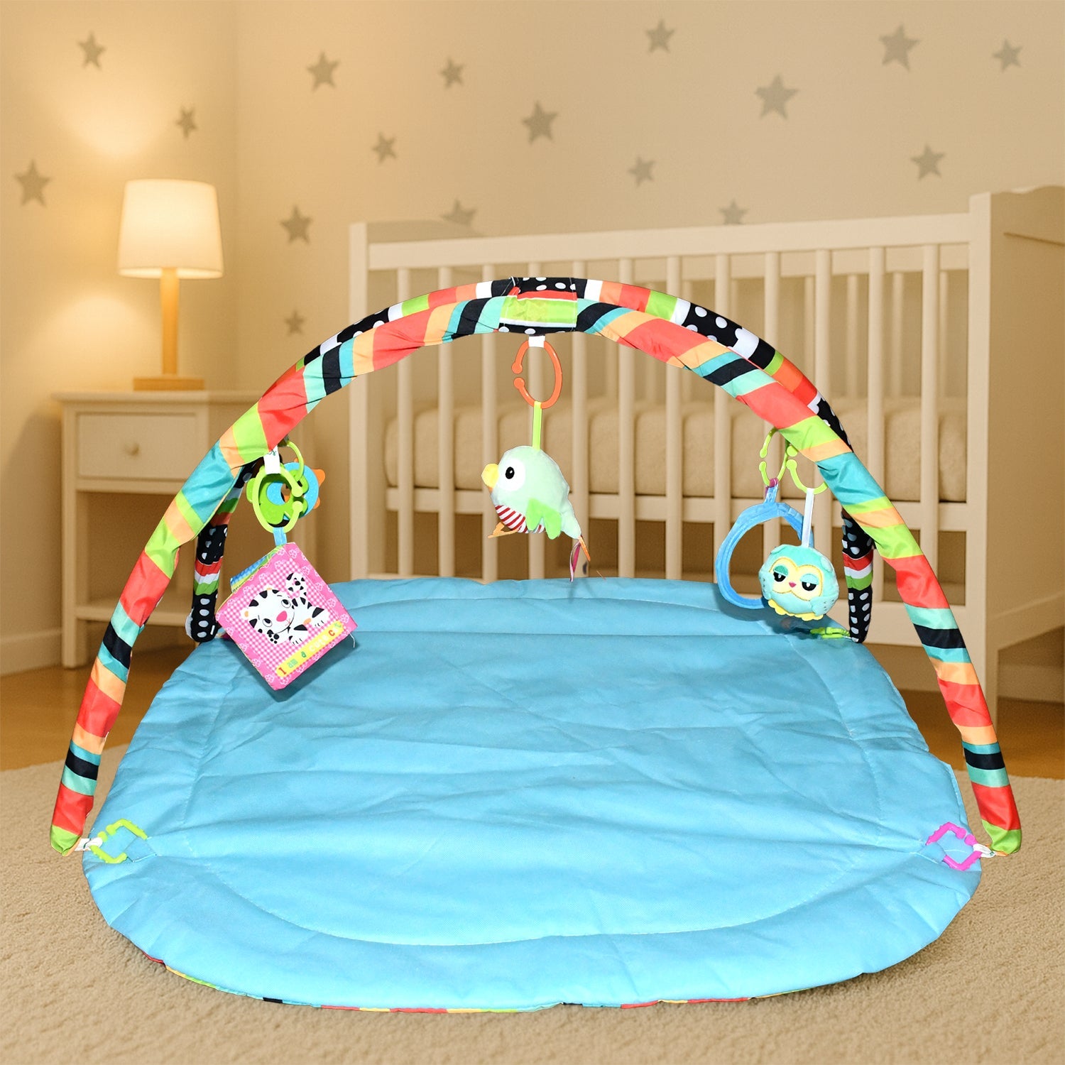 Multipurpose Baby Play Gym And Sleeping Mat (Mix Design  1 Pc) Wukusy