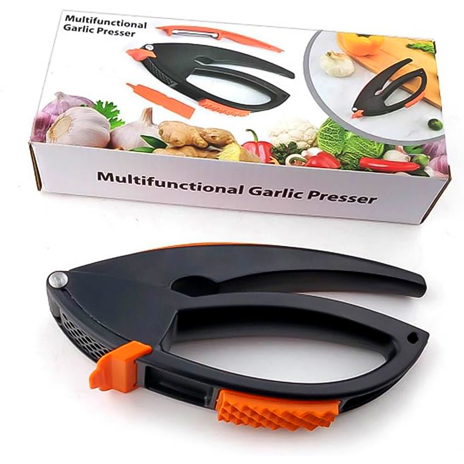 Multifunctional Garlic Press Garlic Mincing  Crushing Tool (1 Pc) Wukusy