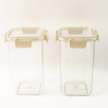 Apex Press N Lock Airtight Kitchen Storage Container Set (2pc1400ml) Approx Wukusy