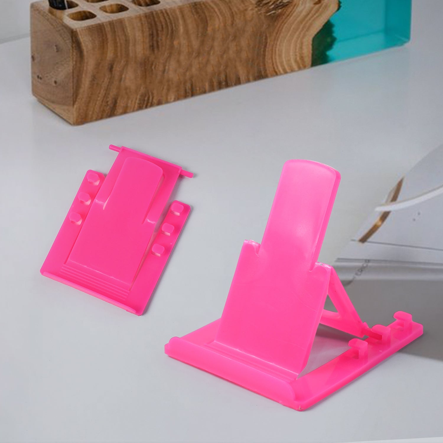 Adjustable Foldable Plastic Mobile Phone Stand Holder (1 Pc) Wukusy
