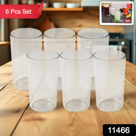 Apex Clear Plastic Tumbler  Glass Set  6-piece Unbreakable Wukusy