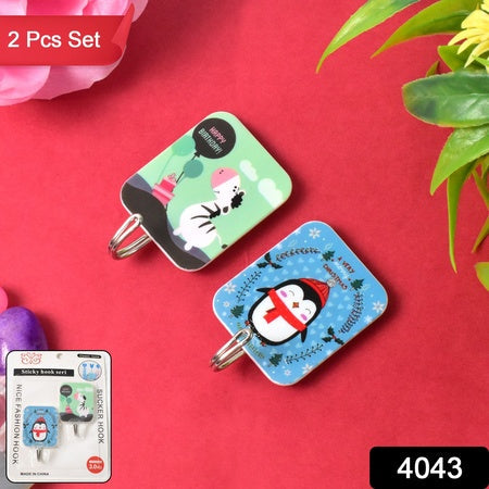 Multipurpose Strong Cartoon Hook Self-adhesive Hooks (2 Pc Set) Wukusy