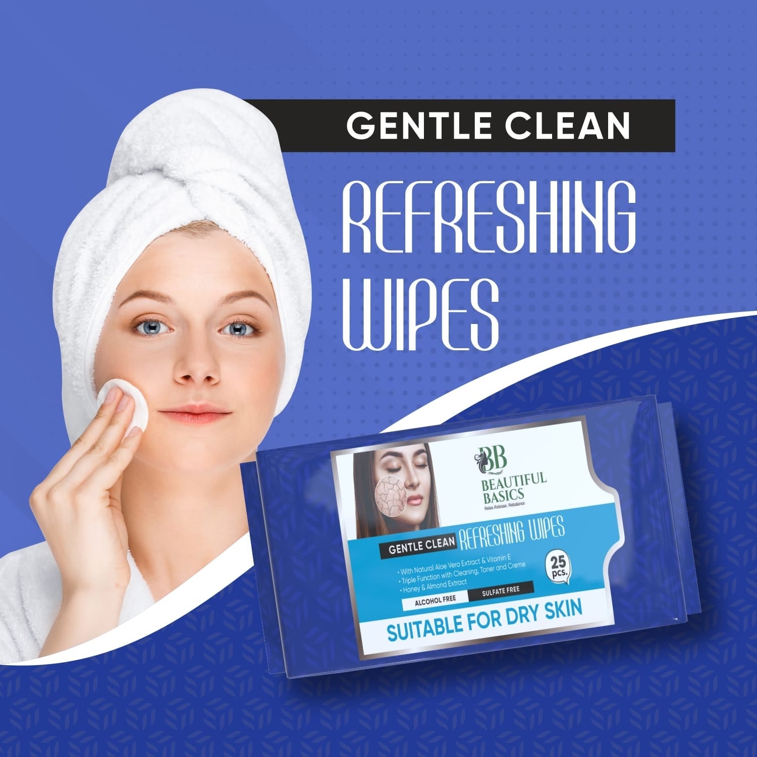 Refreshing Wet Wipes For Face  Facial Cleansing  Refreshing  Skin Hydration Soothing For Skin  Ph Balance  Alcohol Free  Nourishing With Fruit Extract  25 Wipes Wukusy