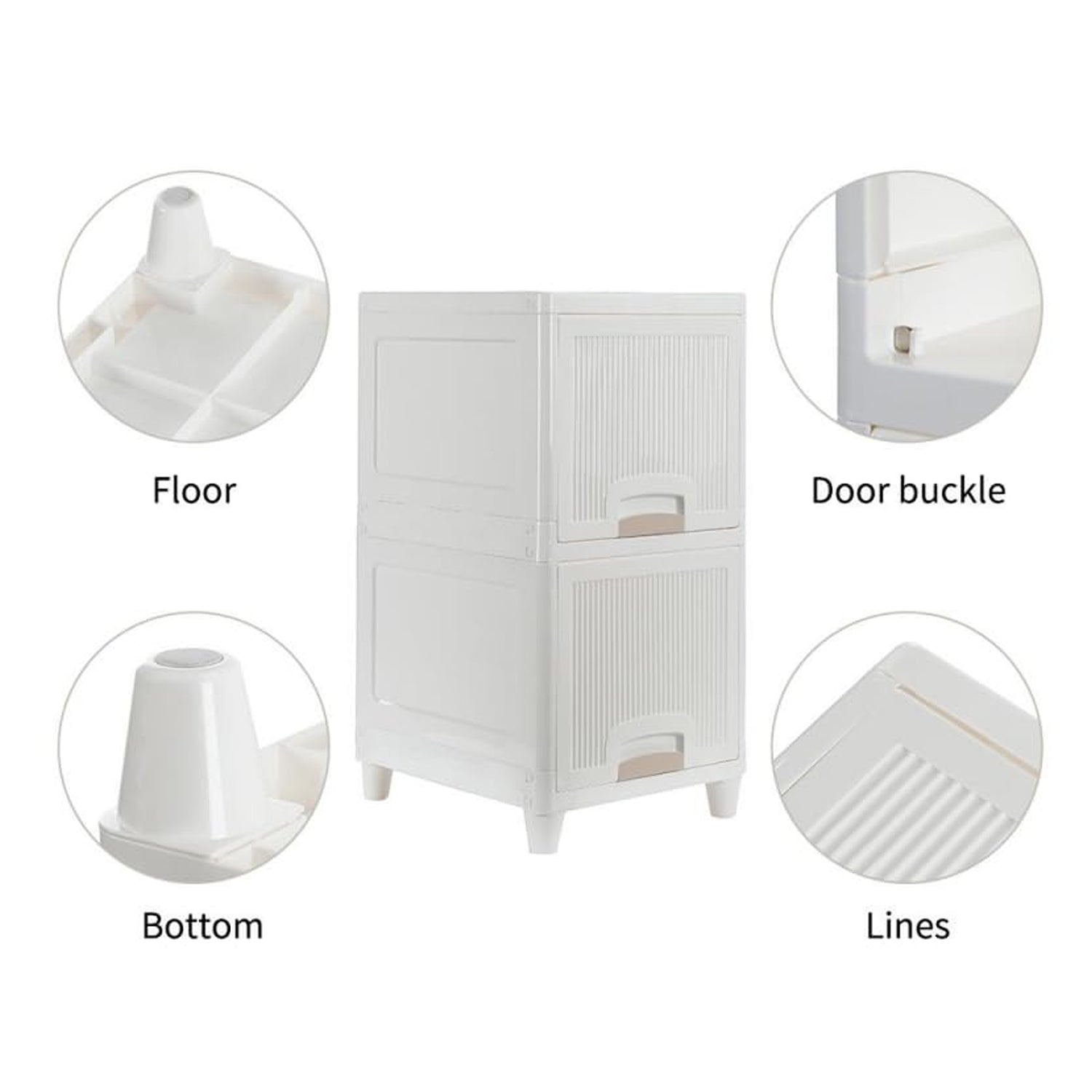 Multipurpose Storage Cabinet Storage Solutions Plastic Drawers  Multi Layer Wardrobe Storage Drawers  Foldable Multipurpose Drawer Units For Kitchen Bathroom Bedroom Cloth (2 Layer) Wukusy
